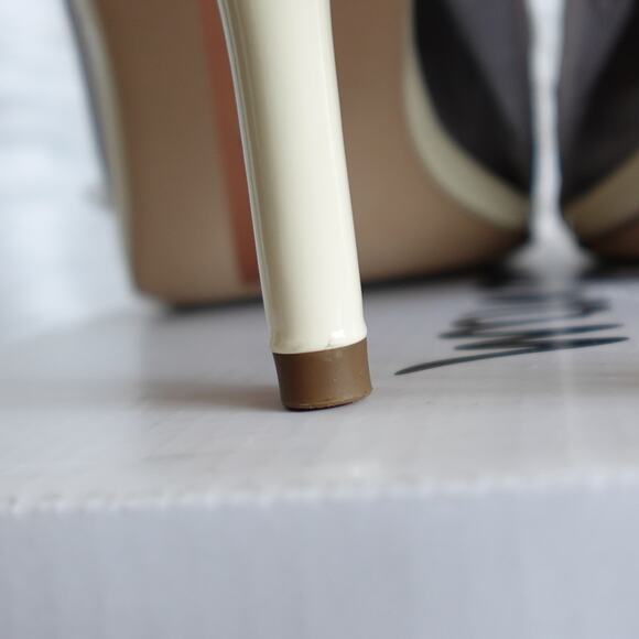 Sam Edelman Patti Ankle Strap Sandal Cream Patent New size 9.5W Wide - Picture 8 of 16